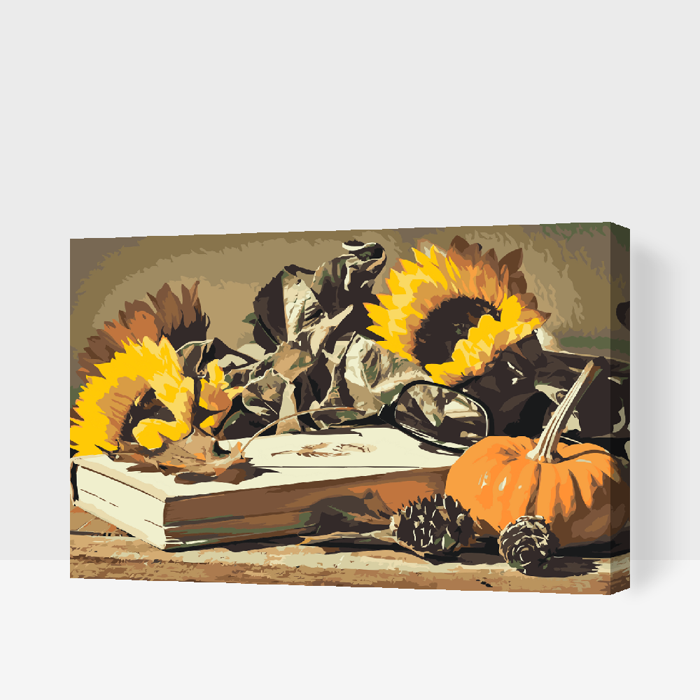 Malování podle čísel - Pumpkin and Sunflowers